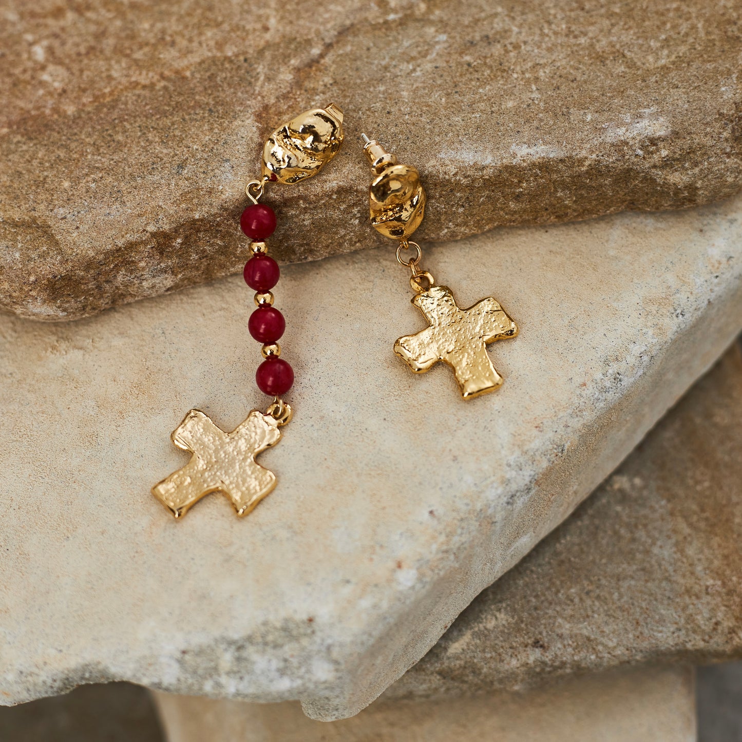 Earrings Coral gold