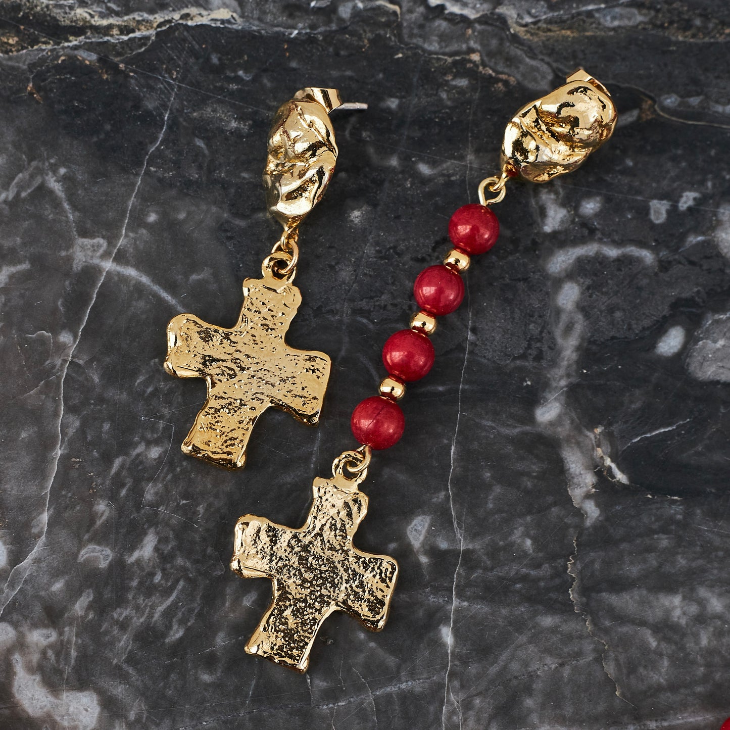 Earrings Coral gold
