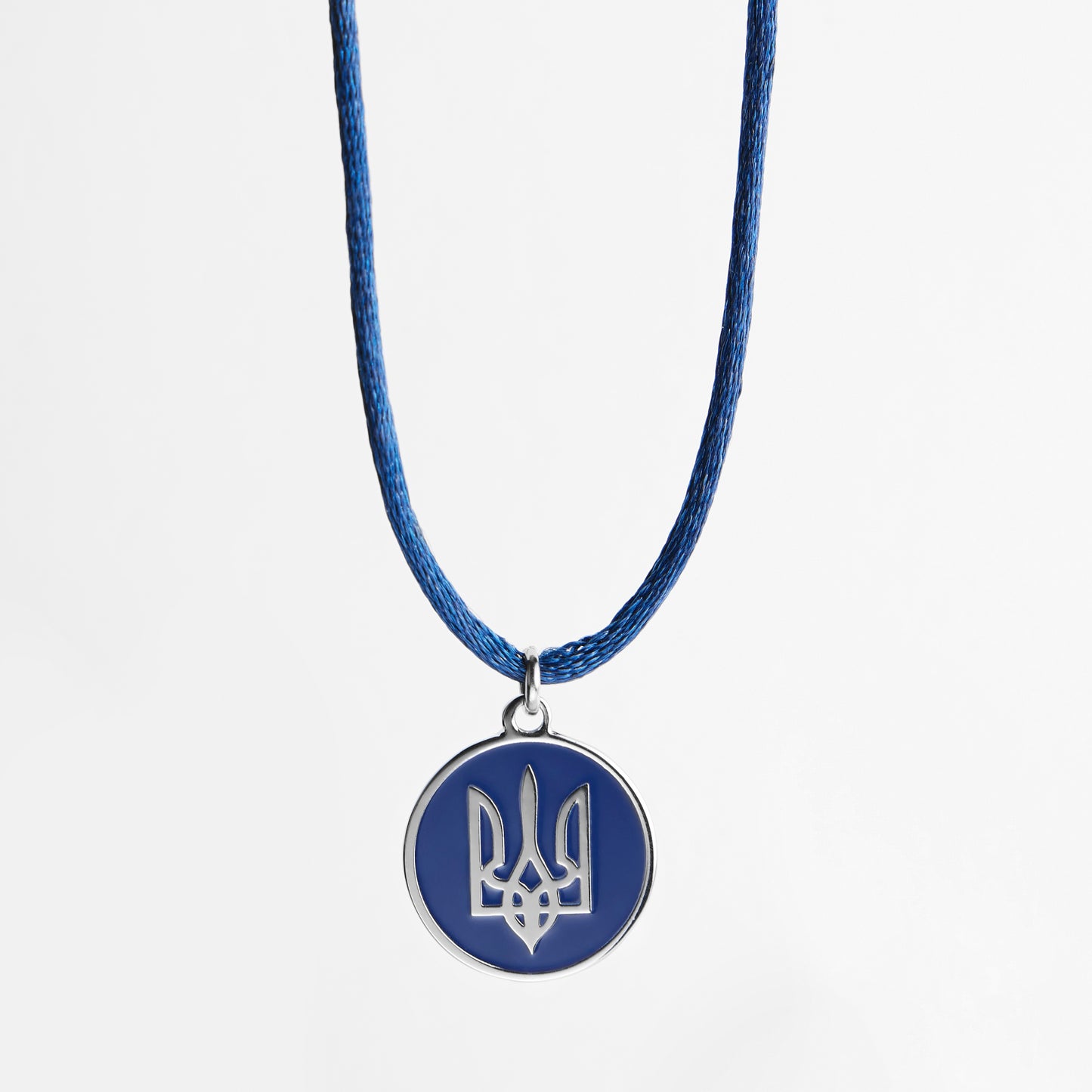 Silk Necklace GERB platinum