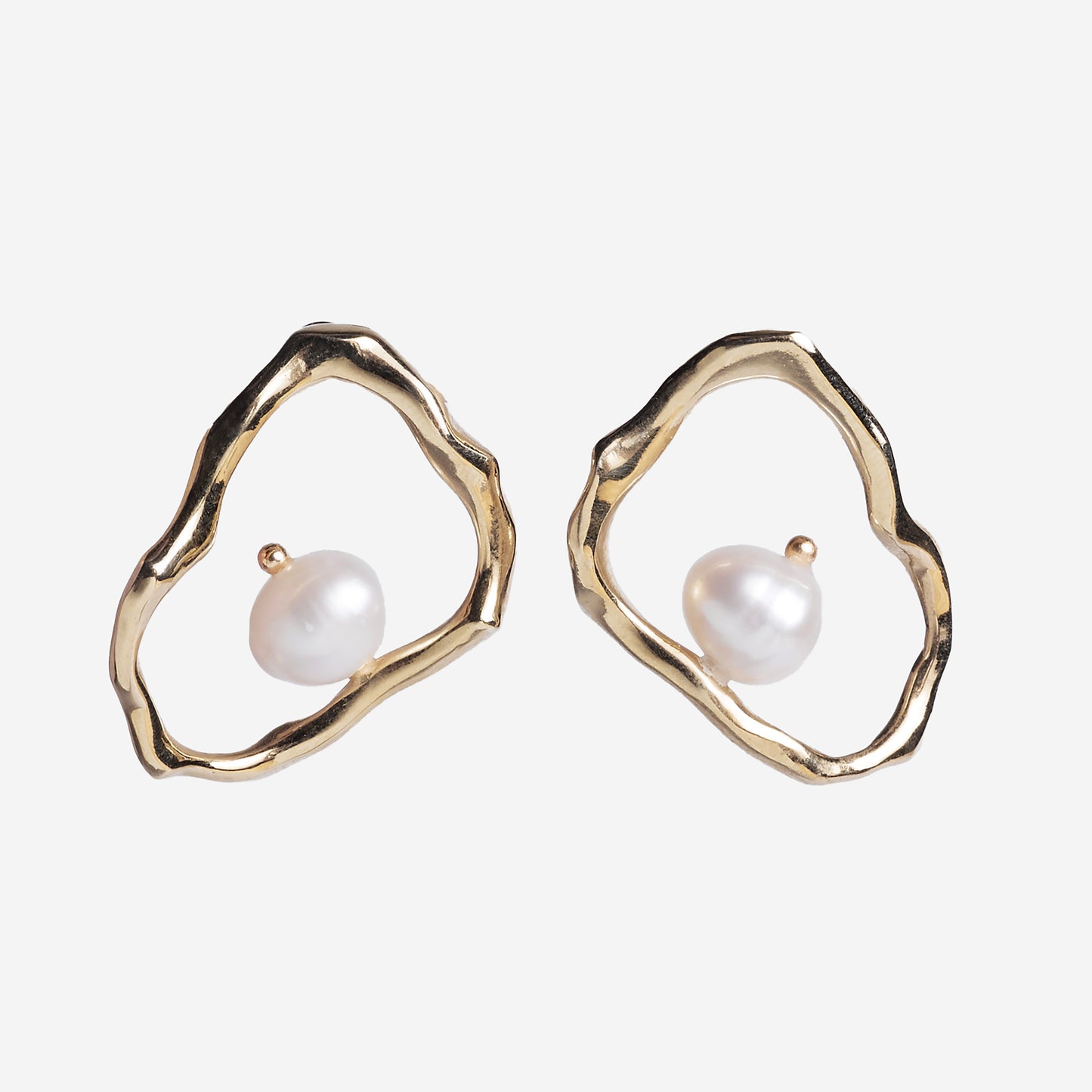 Earrings Perla gold "WHITE"