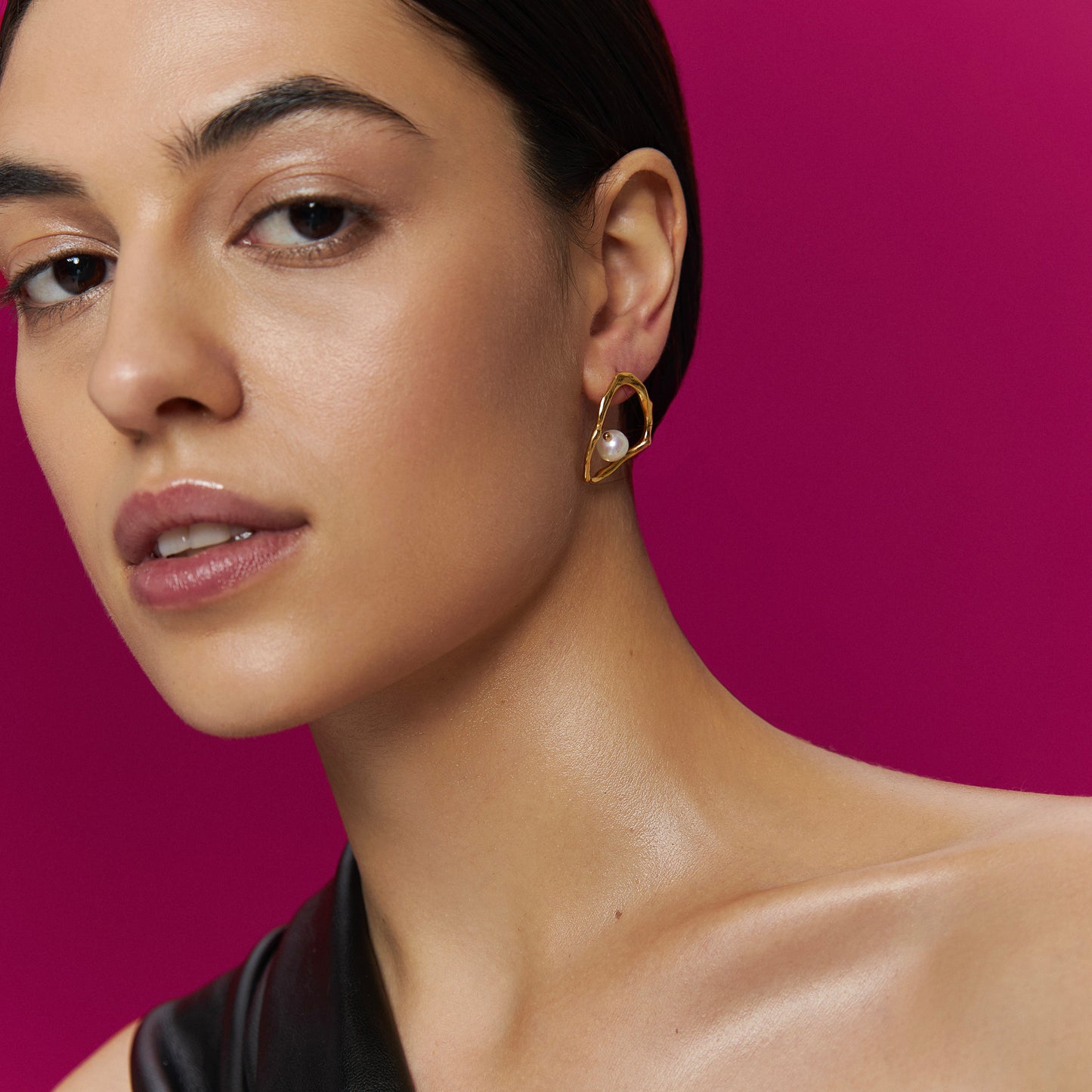Earrings Perla gold "WHITE"