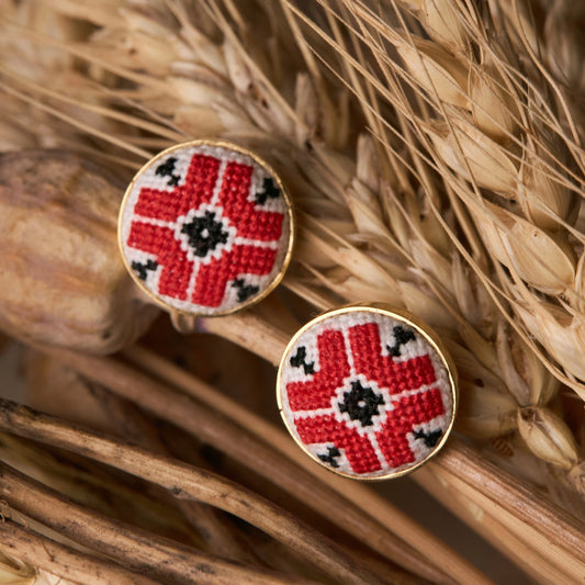 embroidered earrings МАКИ
