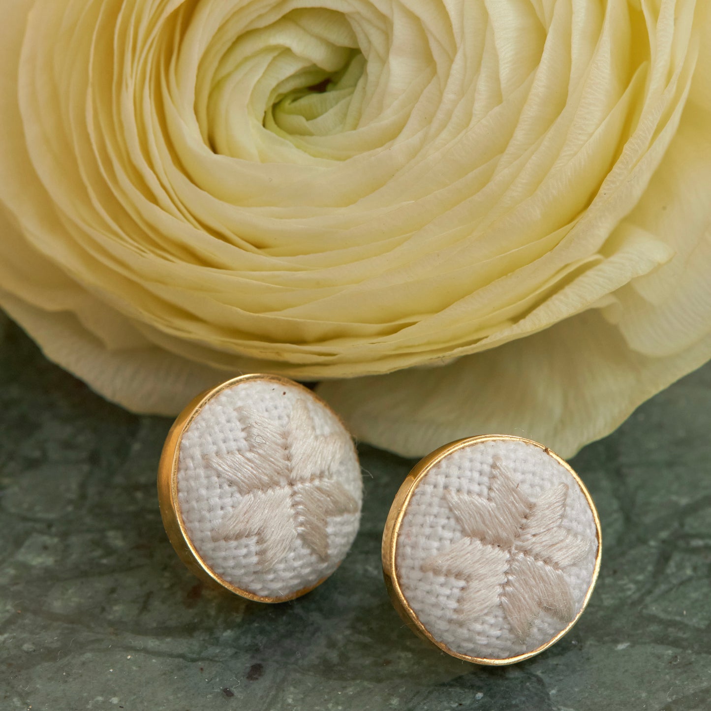 embroidered earrings Білим по Білому