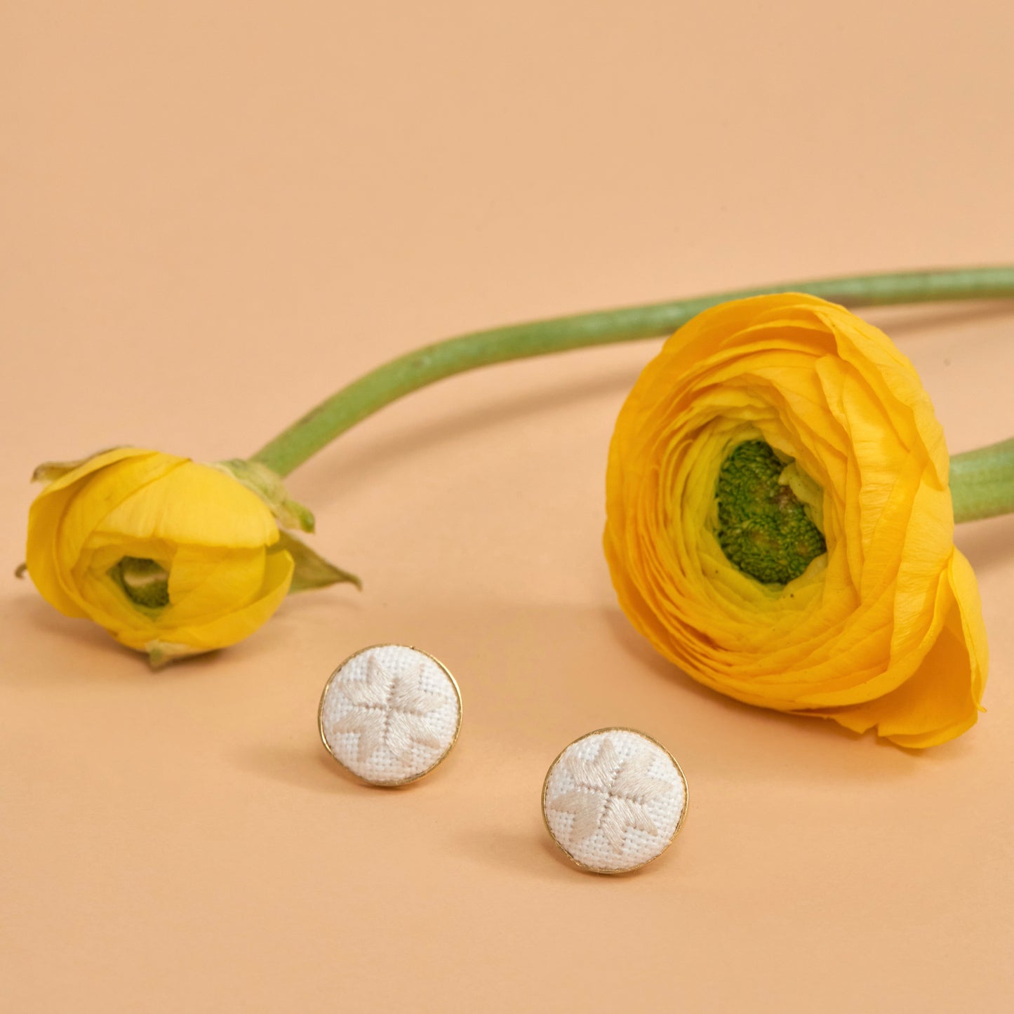 embroidered earrings Білим по Білому
