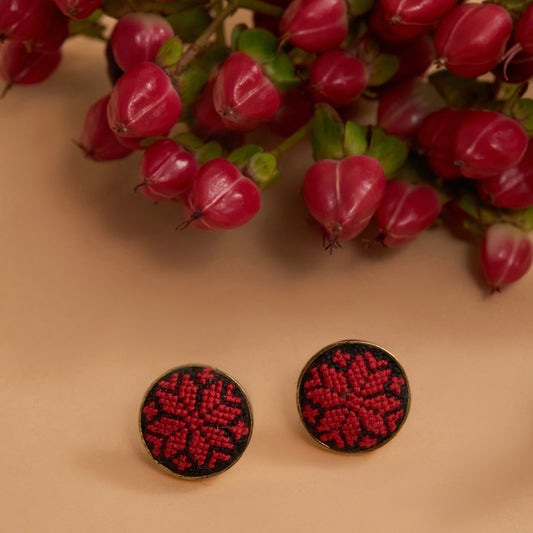 embroidered earrings Хрещатик