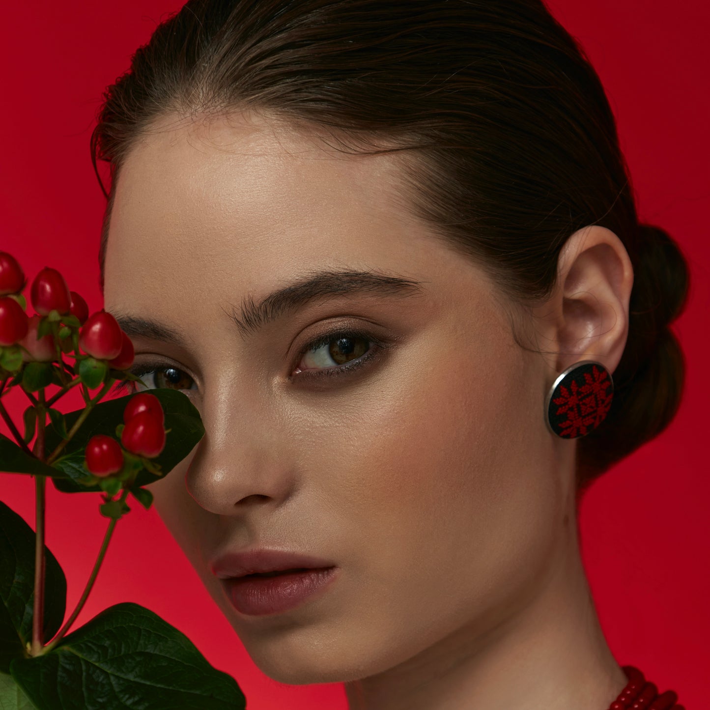 embroidered earrings Київ