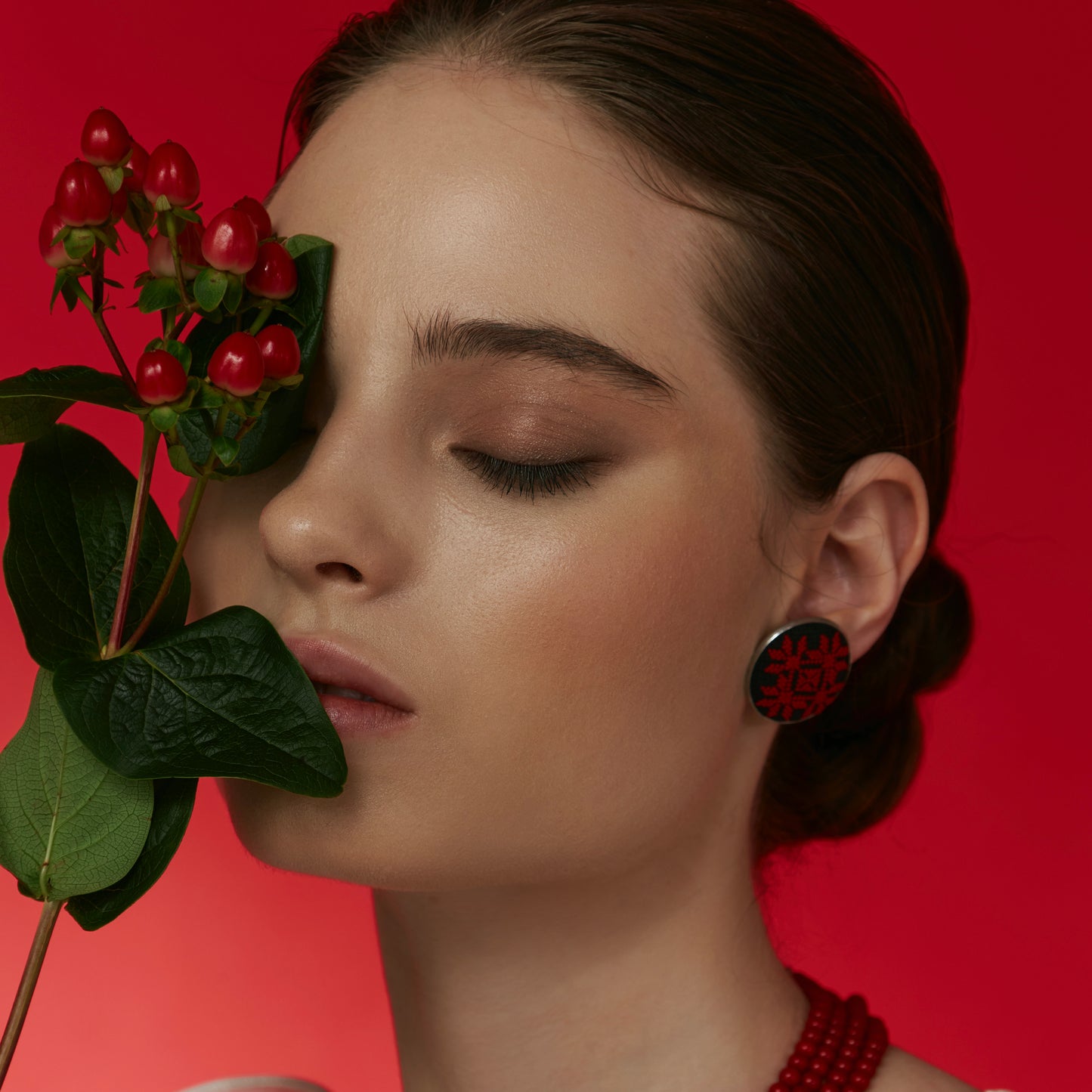 embroidered earrings Київ