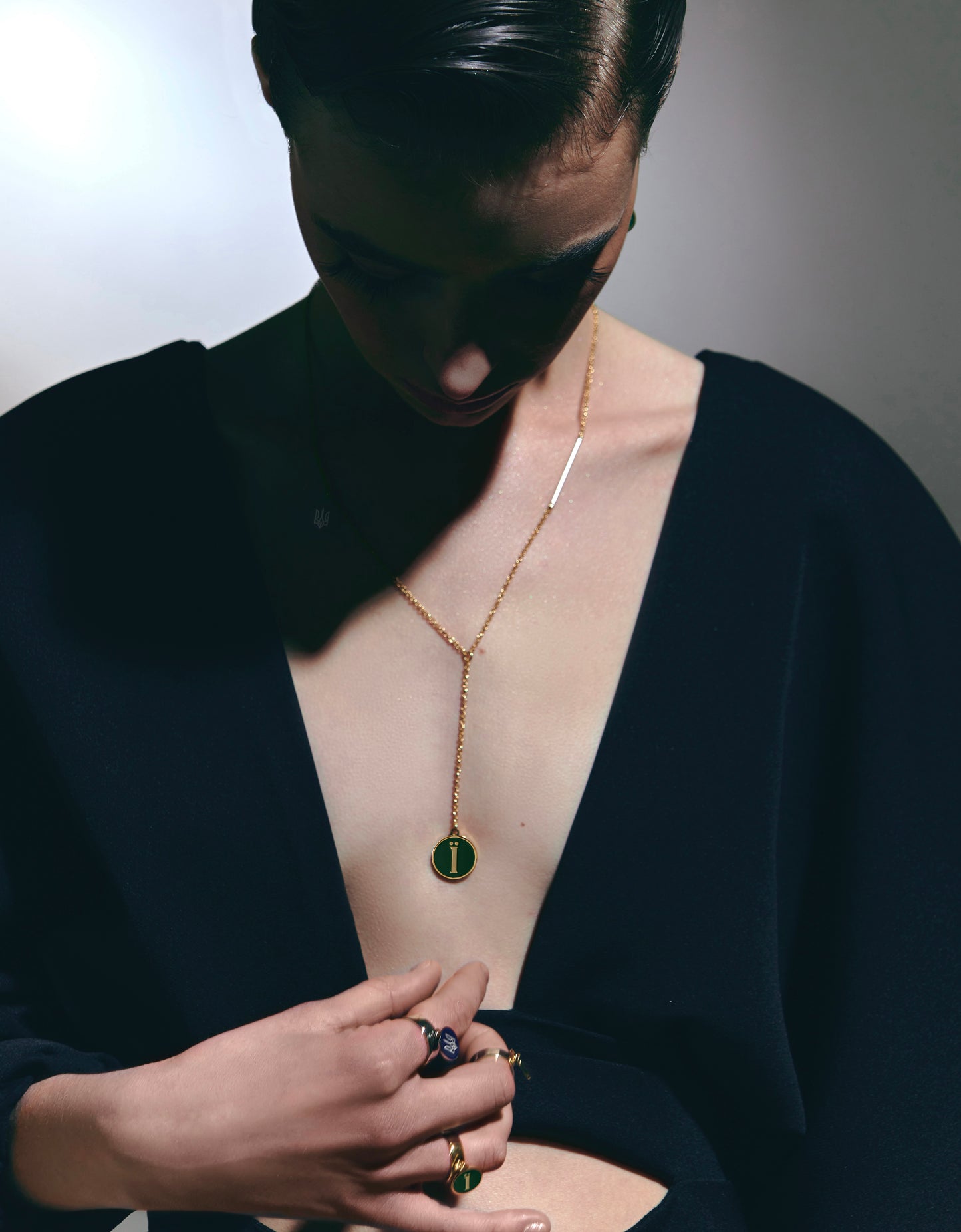 Necklace GERB two pendants