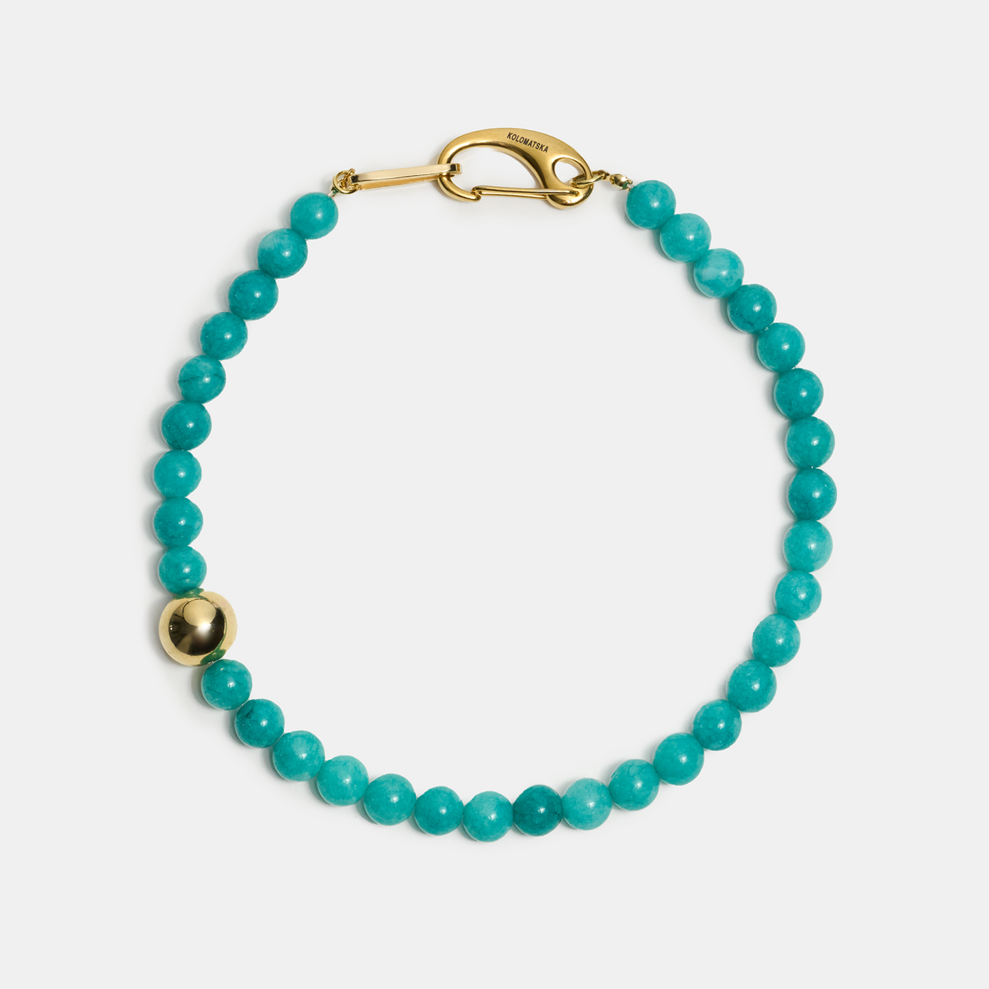 Choker ELEMENTS Amazonite gold
