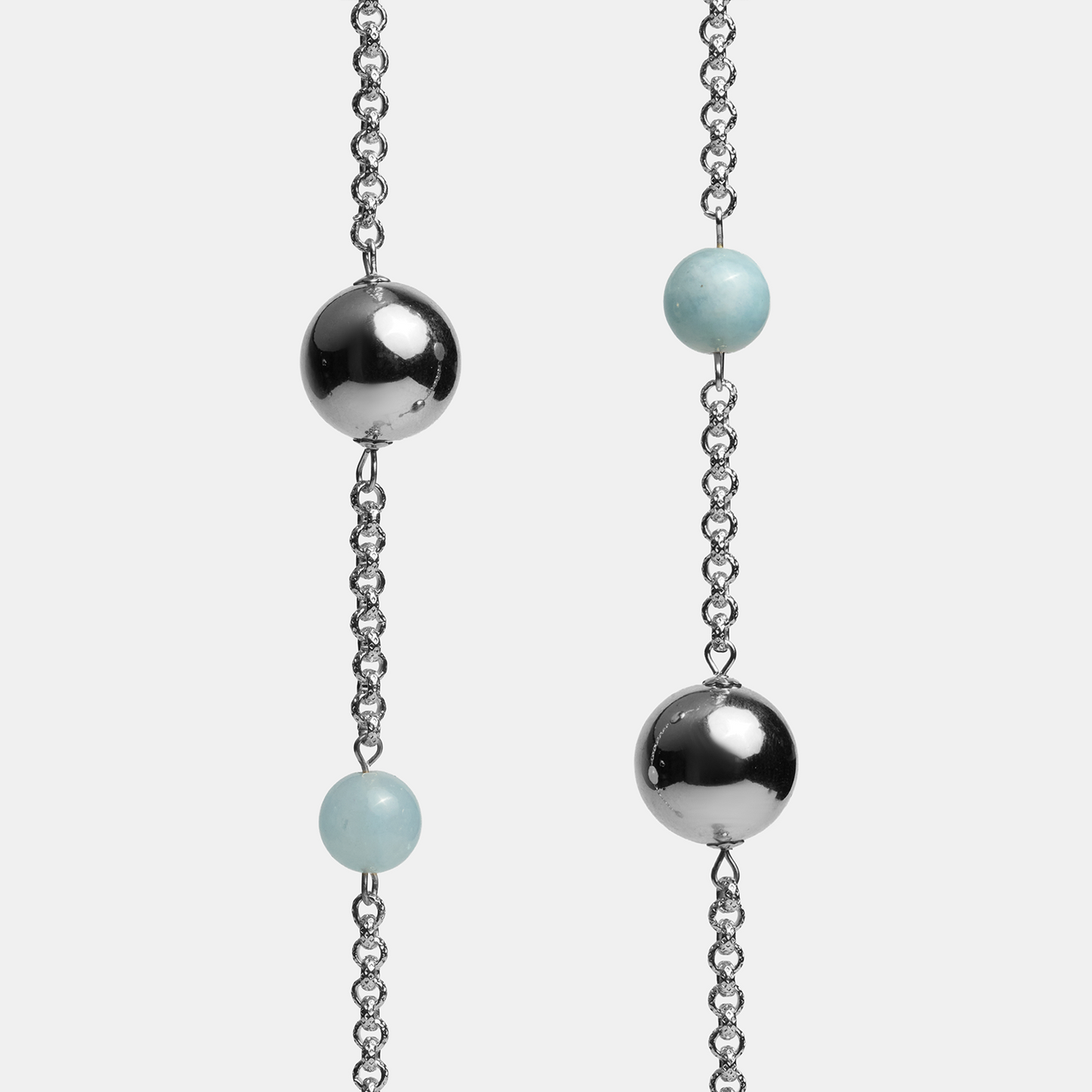 Earrings space ELEMENTS Aquamarine platinum