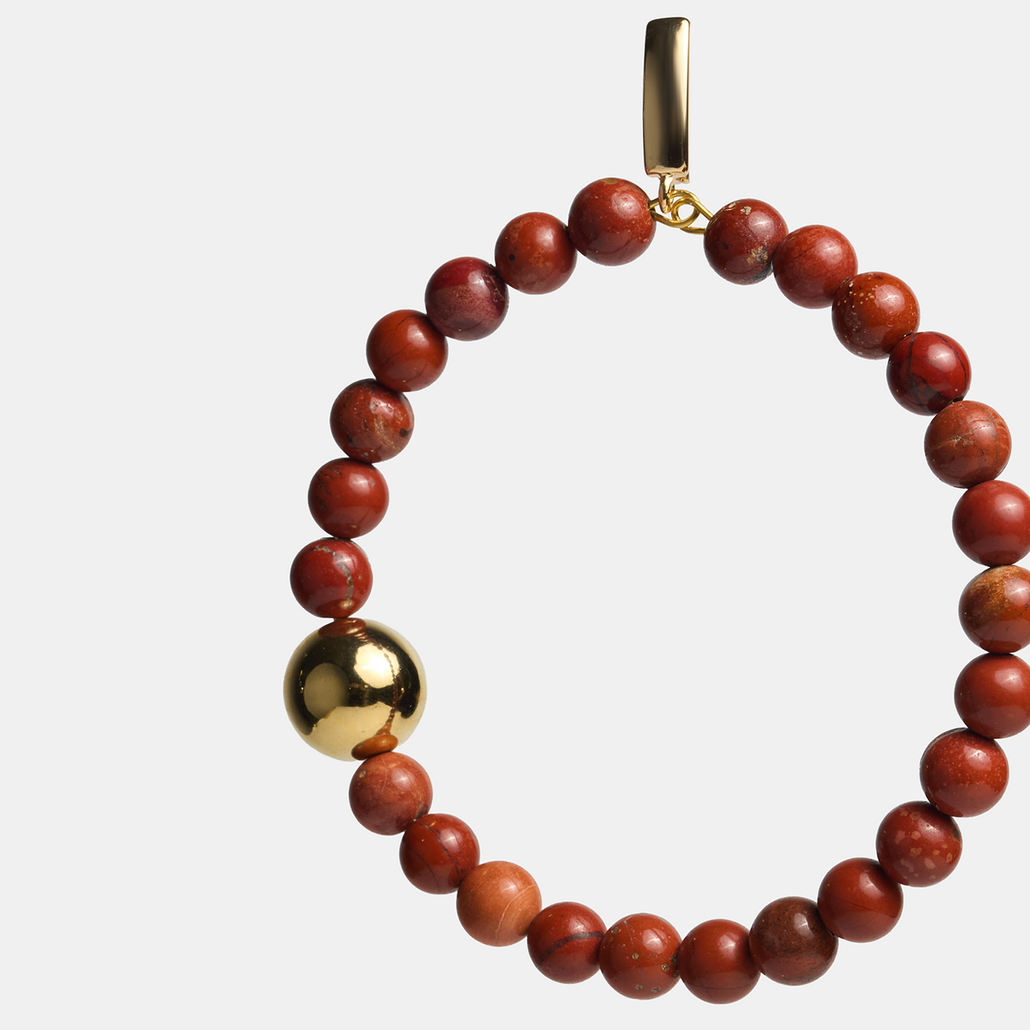 Earrings circle ELEMENTS Jasper gold