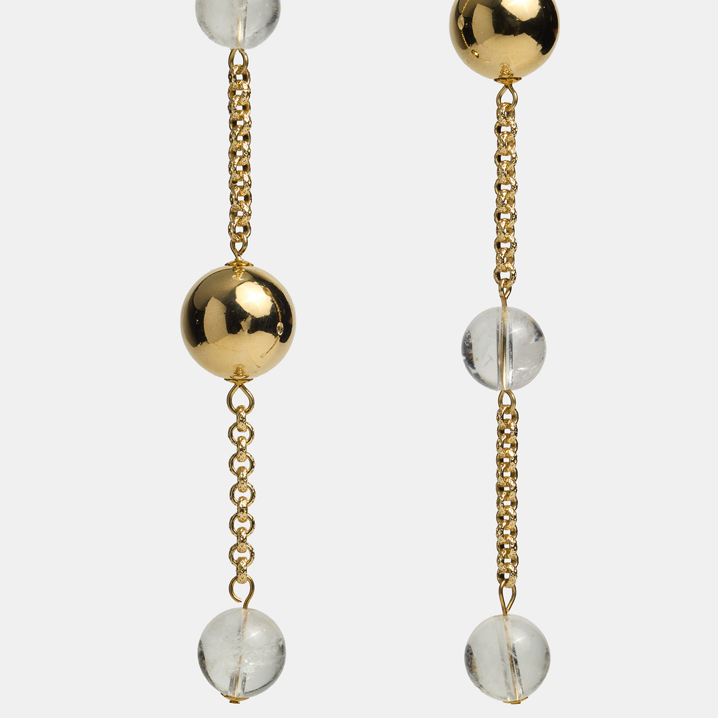 Earrings space ELEMENTS Rock Crystal gold