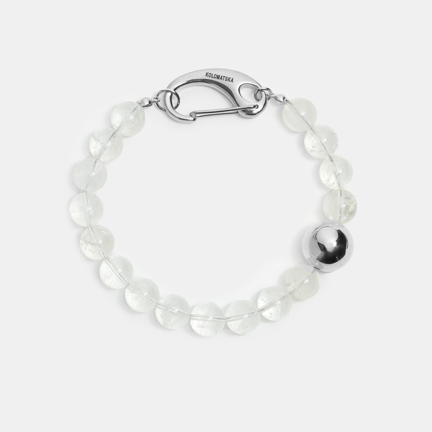 Bracelet leg ELEMENTS Rock Crystal platinum