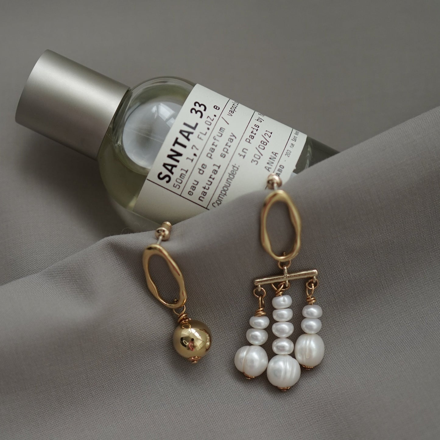 Pearl earrings “Asimmetria”