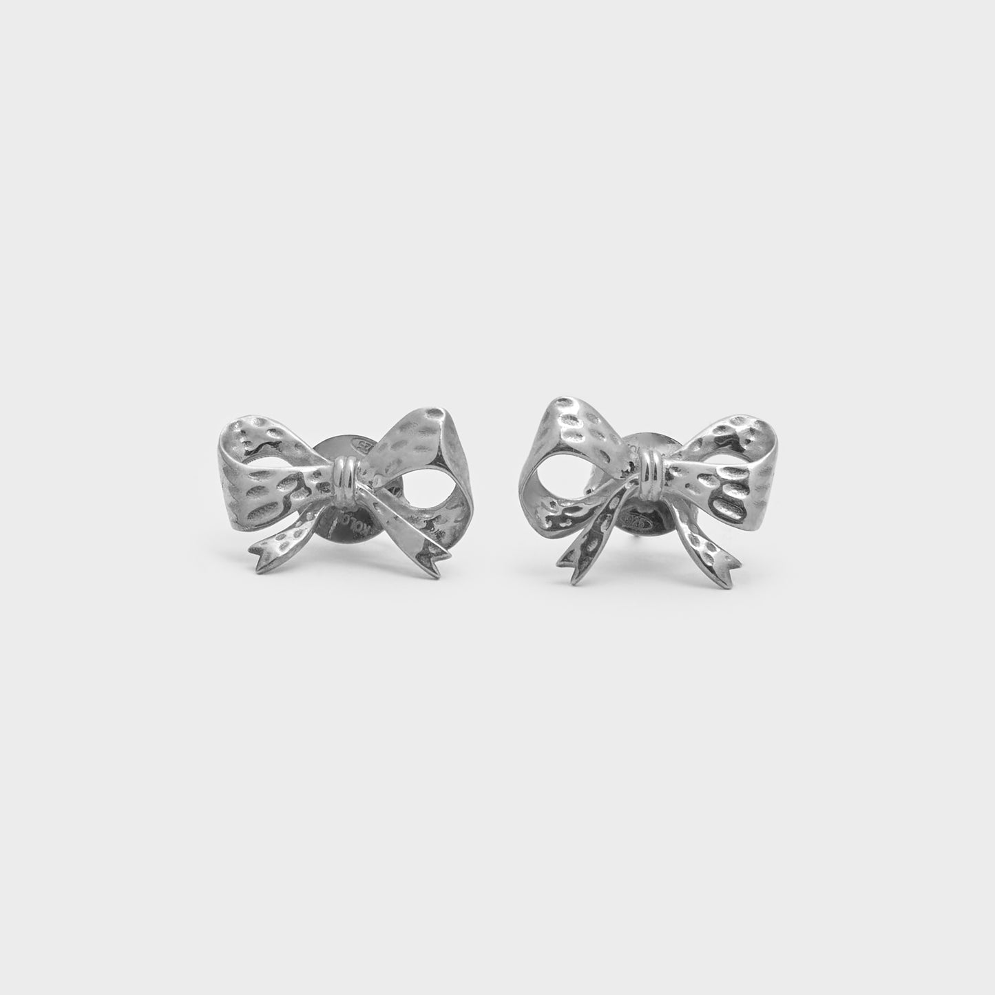 Earrings BOWS mini platinum