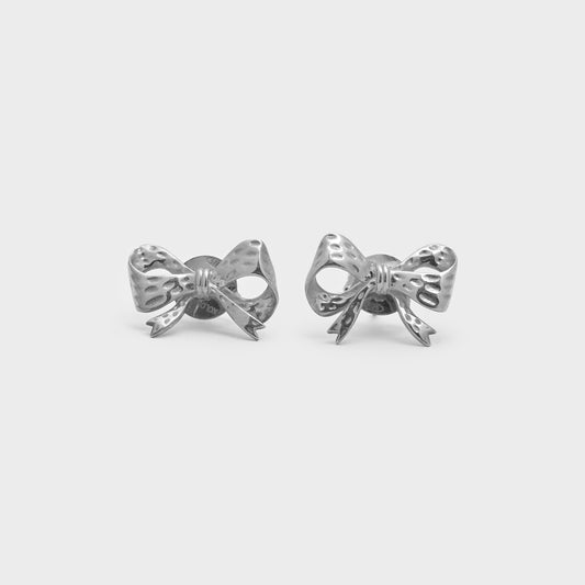 Earrings BOWS mini platinum