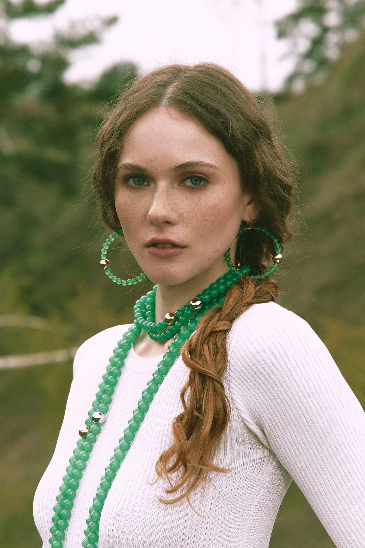 Choker ELEMENTS Aventurine platinum