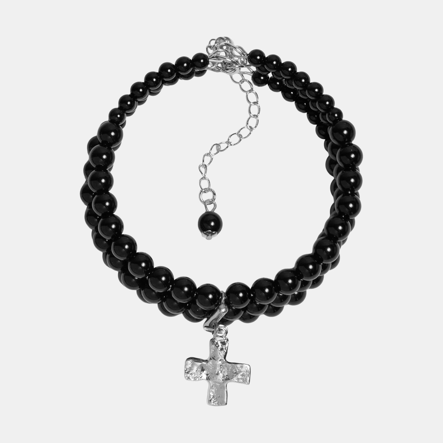 MAGDALENE Onyx Bracelet platinum