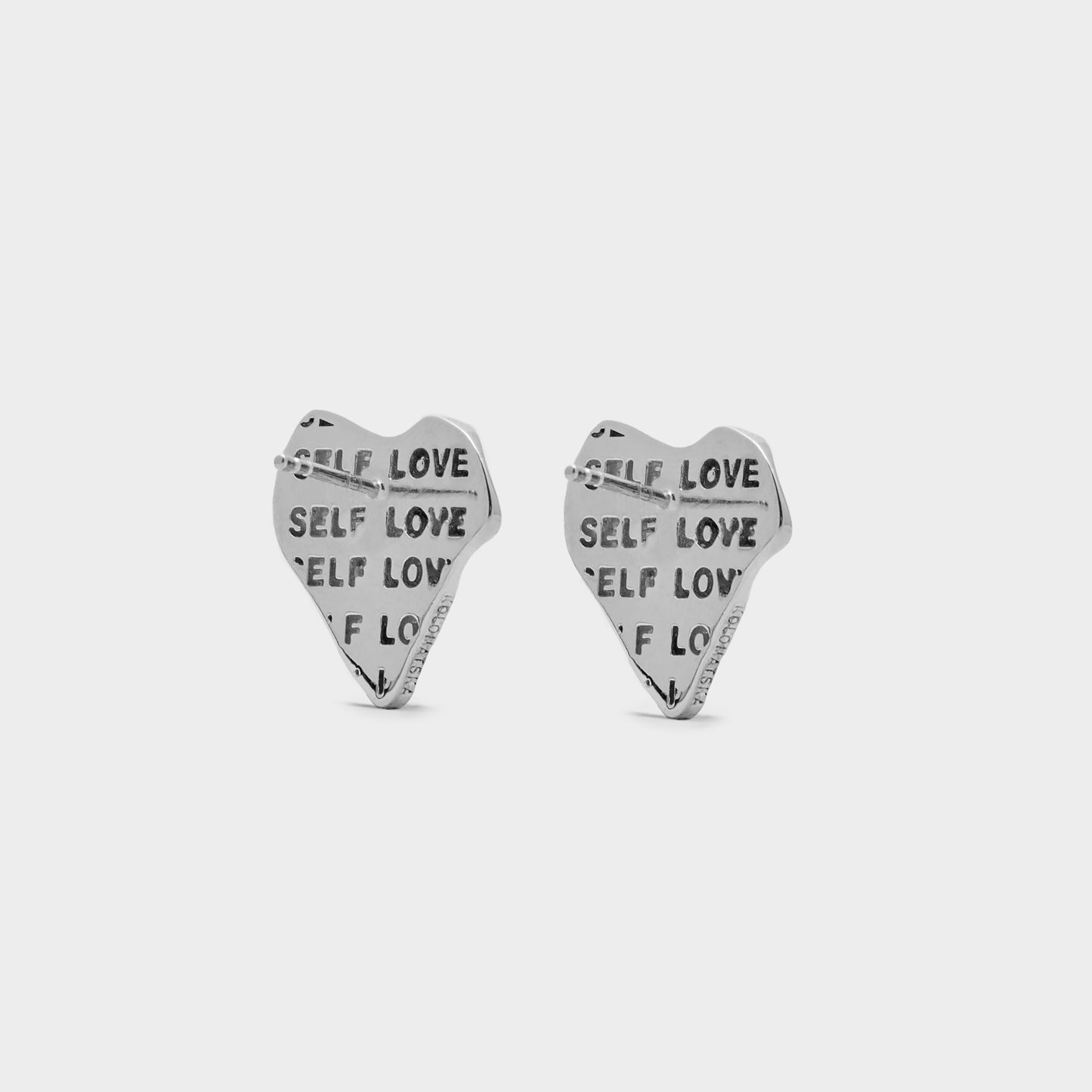 Earrings Hearts platinum