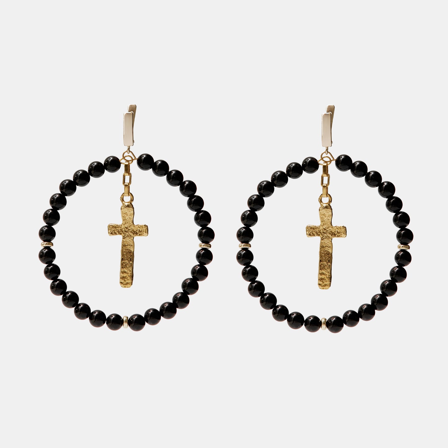 Earrings Oberig Onyx gold