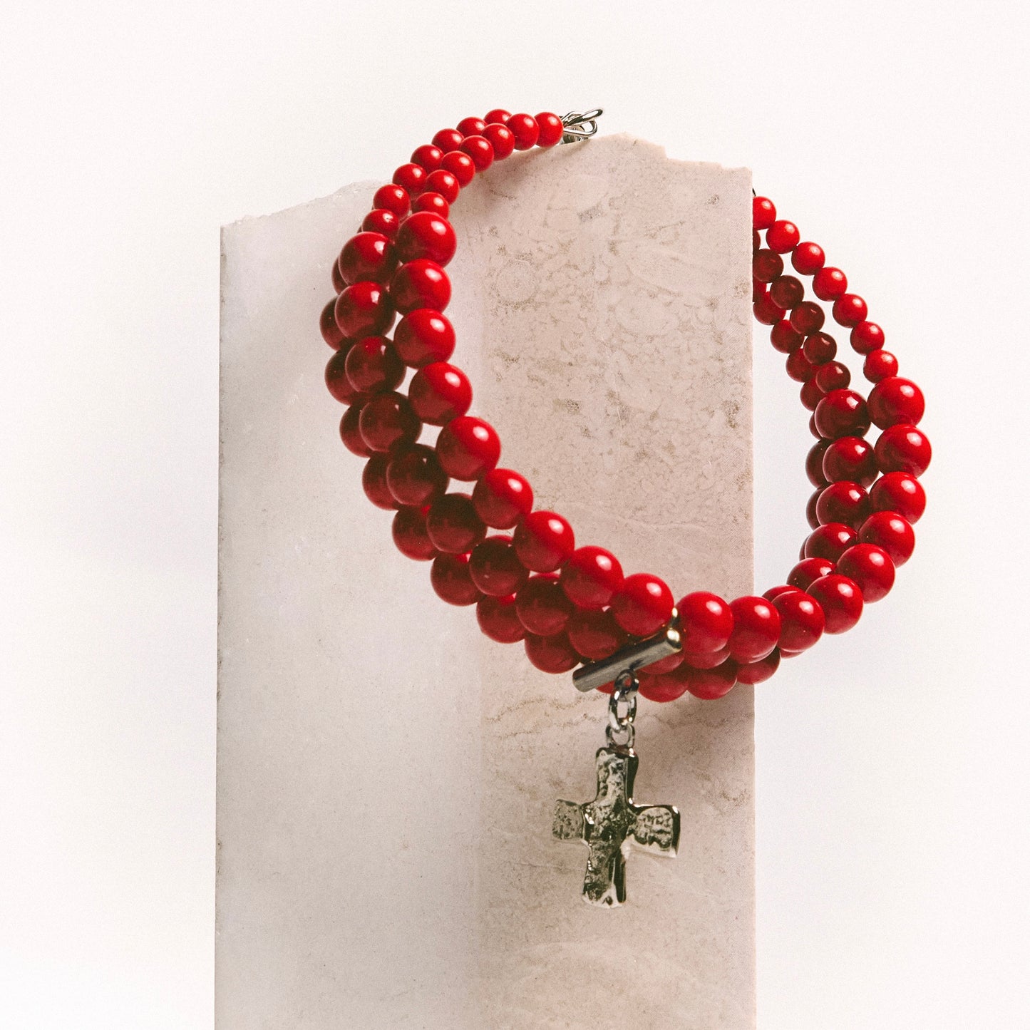 MAGDALENE Coral Bracelet platinum