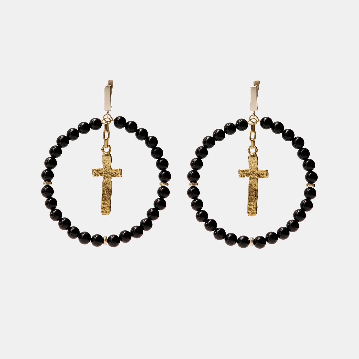 MAGDALENE Onyx Earrings gold