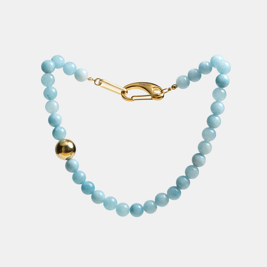 Choker ELEMENTS Aquamarine gold