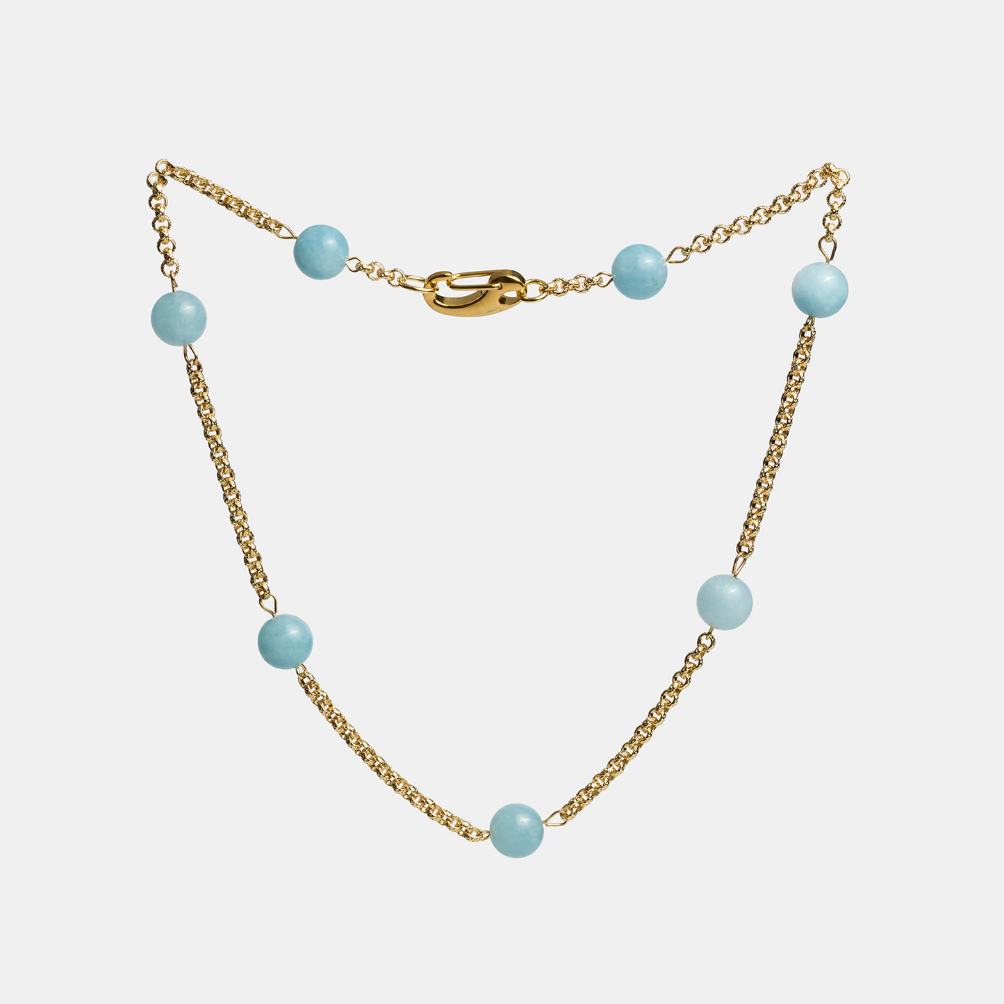 Chain ELEMENTS Aquamarine gold