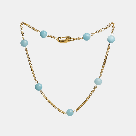 Chain ELEMENTS Aquamarine gold