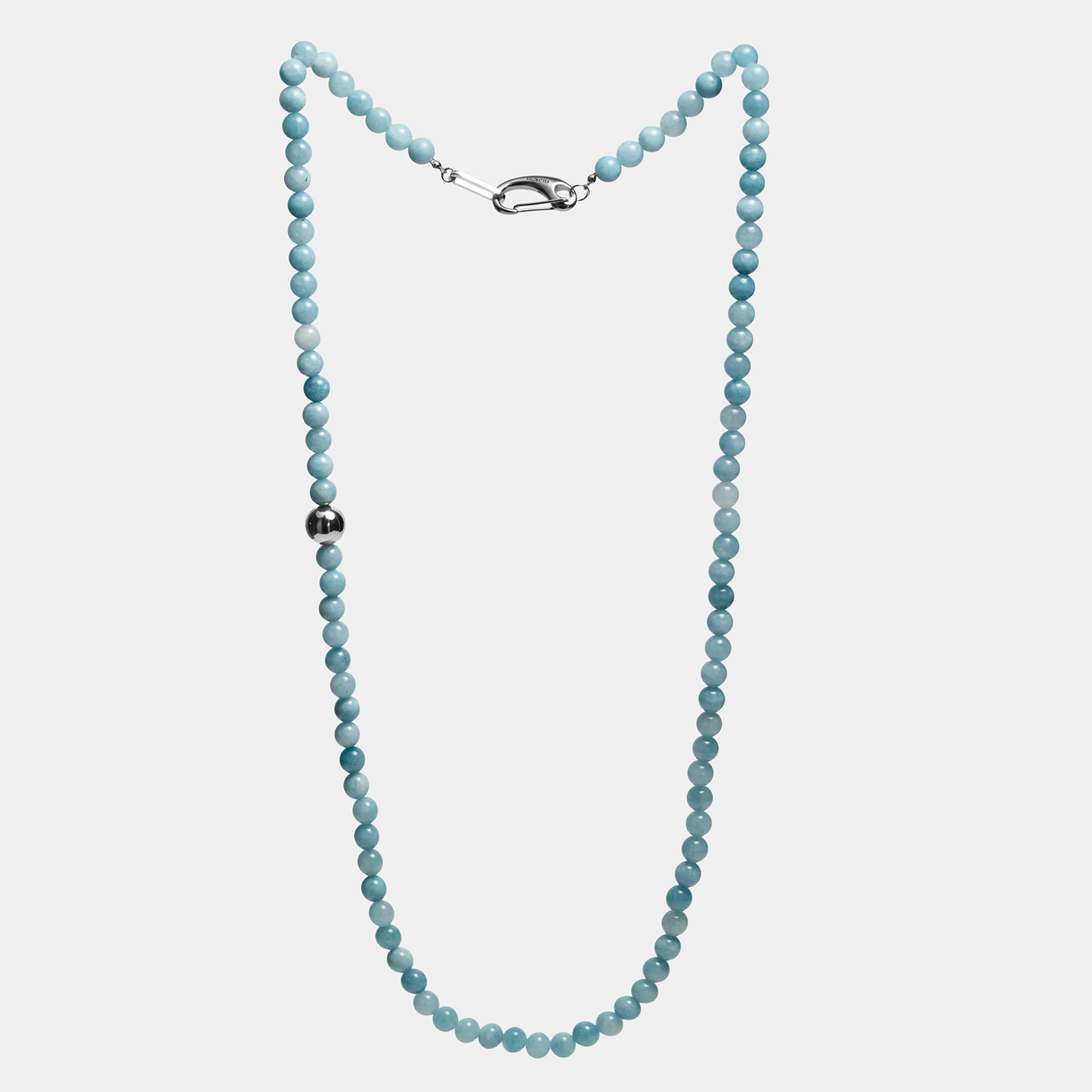 Necklaces ELEMENTS Aquamarine platinum long