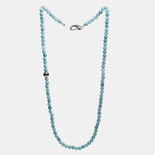 Necklaces ELEMENTS Aquamarine platinum long