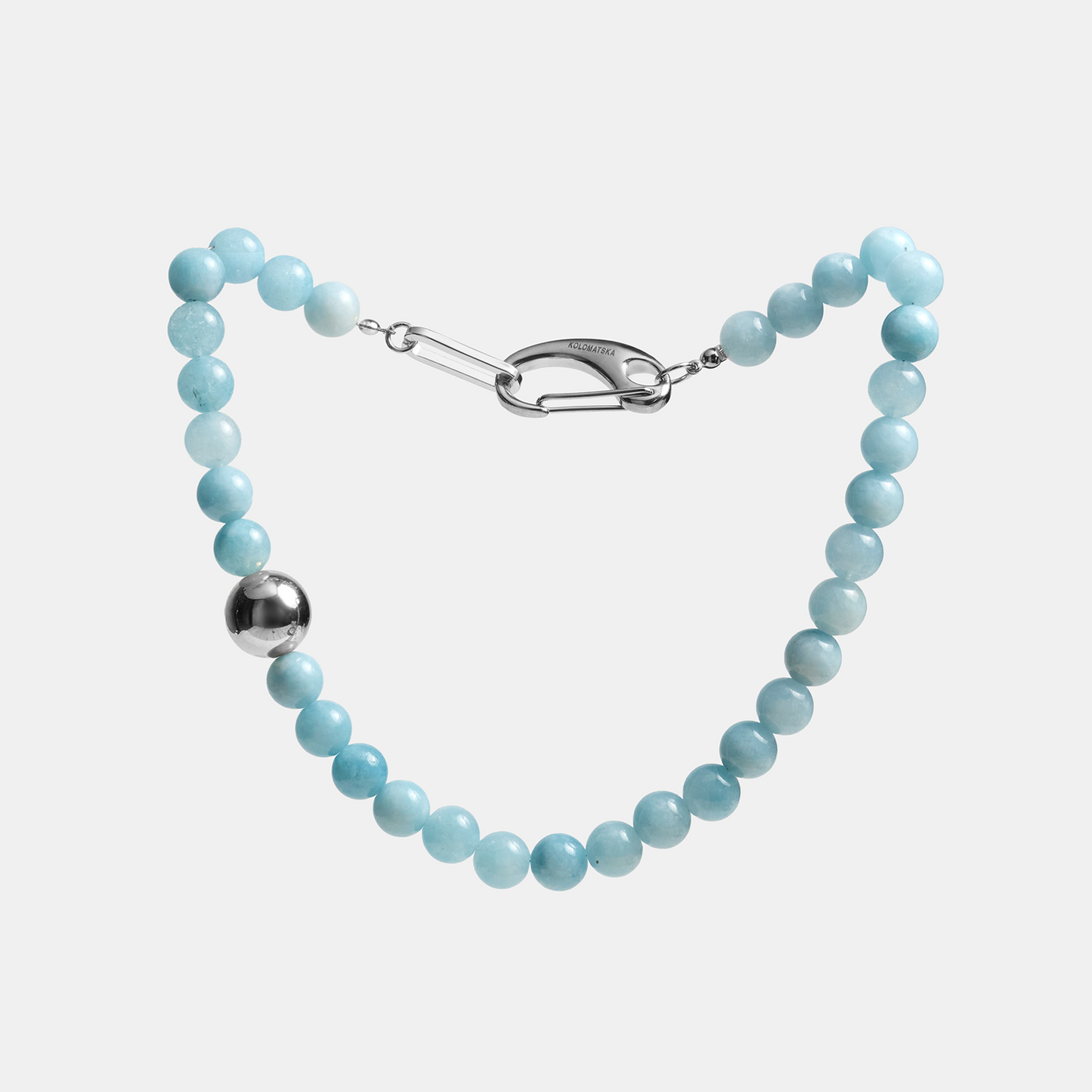 Choker ELEMENTS Aquamarine platinum
