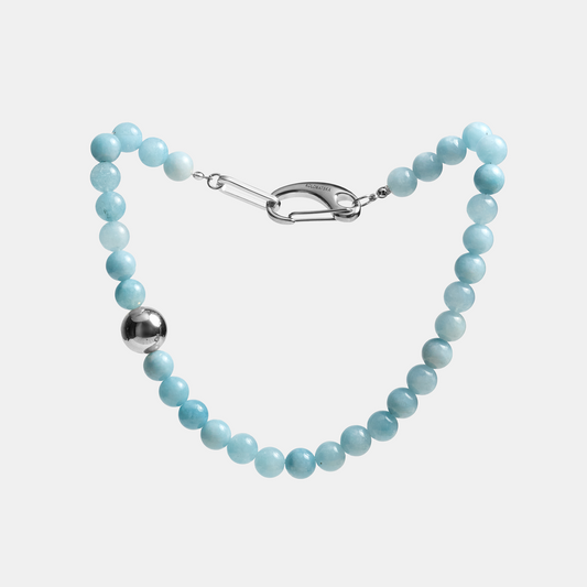 Choker ELEMENTS Aquamarine platinum