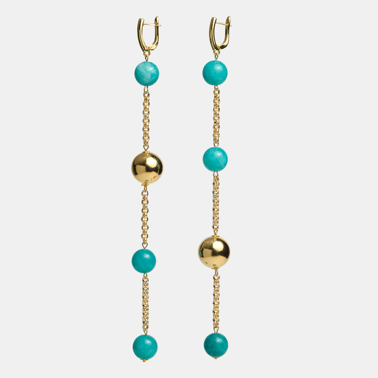 Earrings space ELEMENTS Aventurine gold
