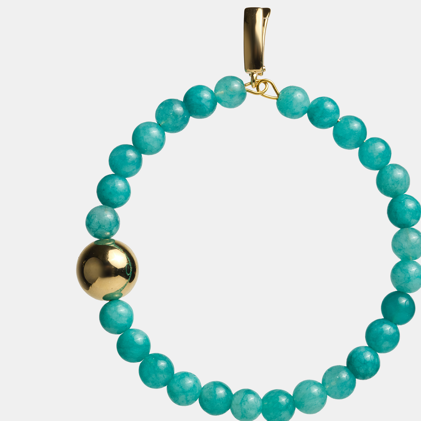 Earrings circle ELEMENTS Aventurine gold