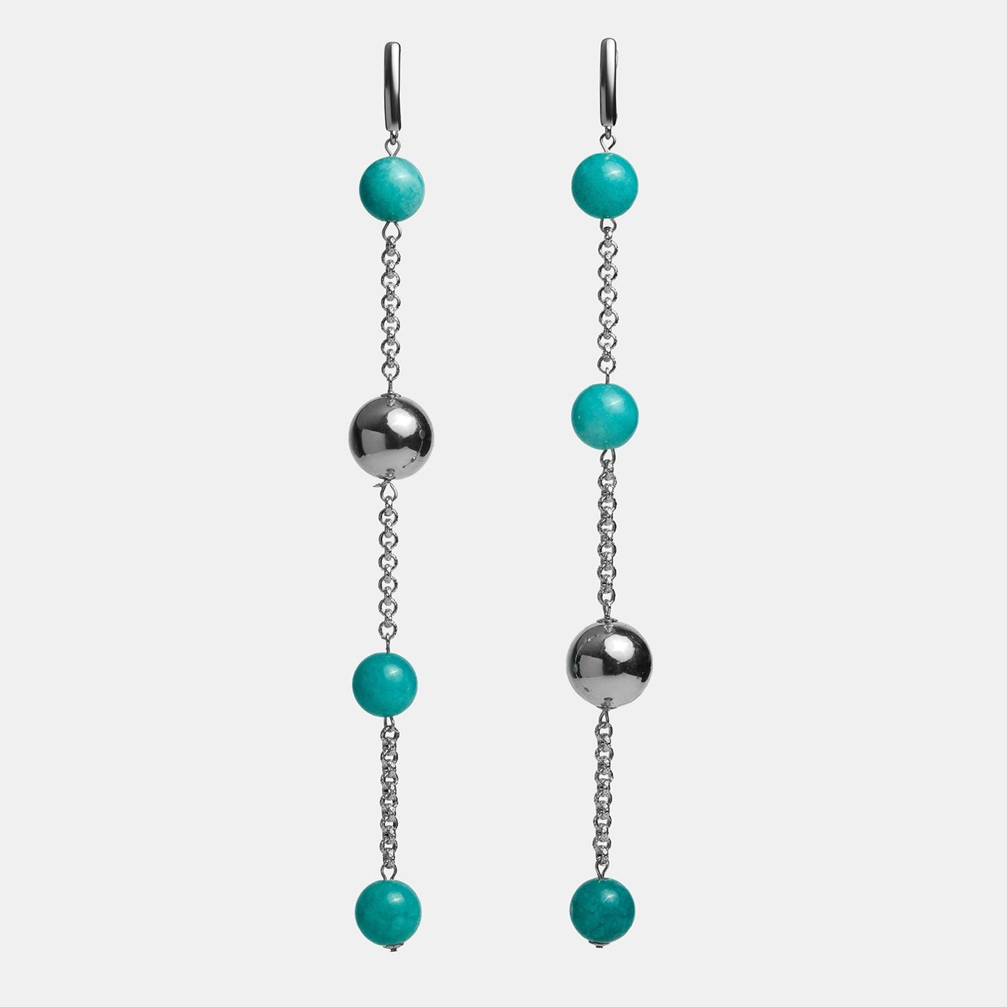 Earrings space ELEMENTS Aventurine platinum