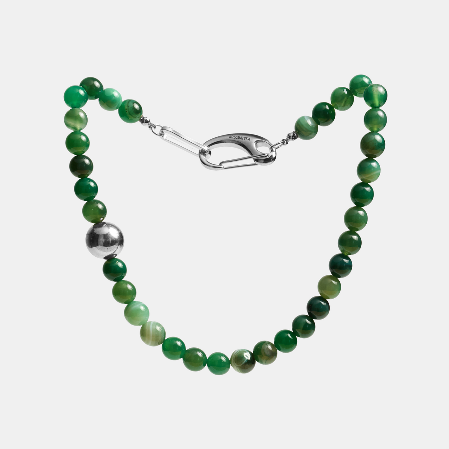 Choker ELEMENTS Agate platinum