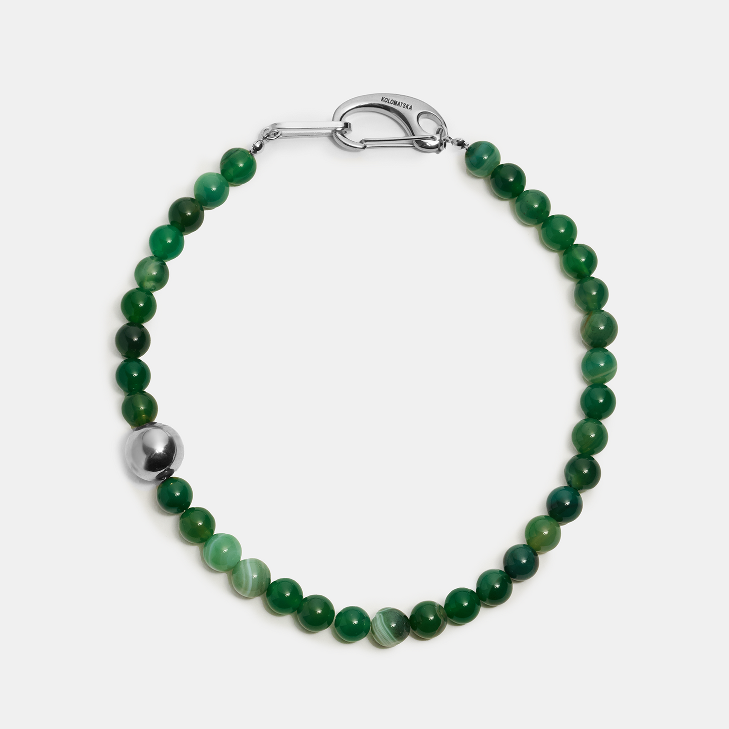 Choker ELEMENTS Agate platinum