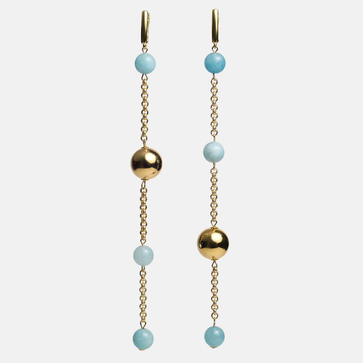 Earrings space ELEMENTS Aquamarine gold