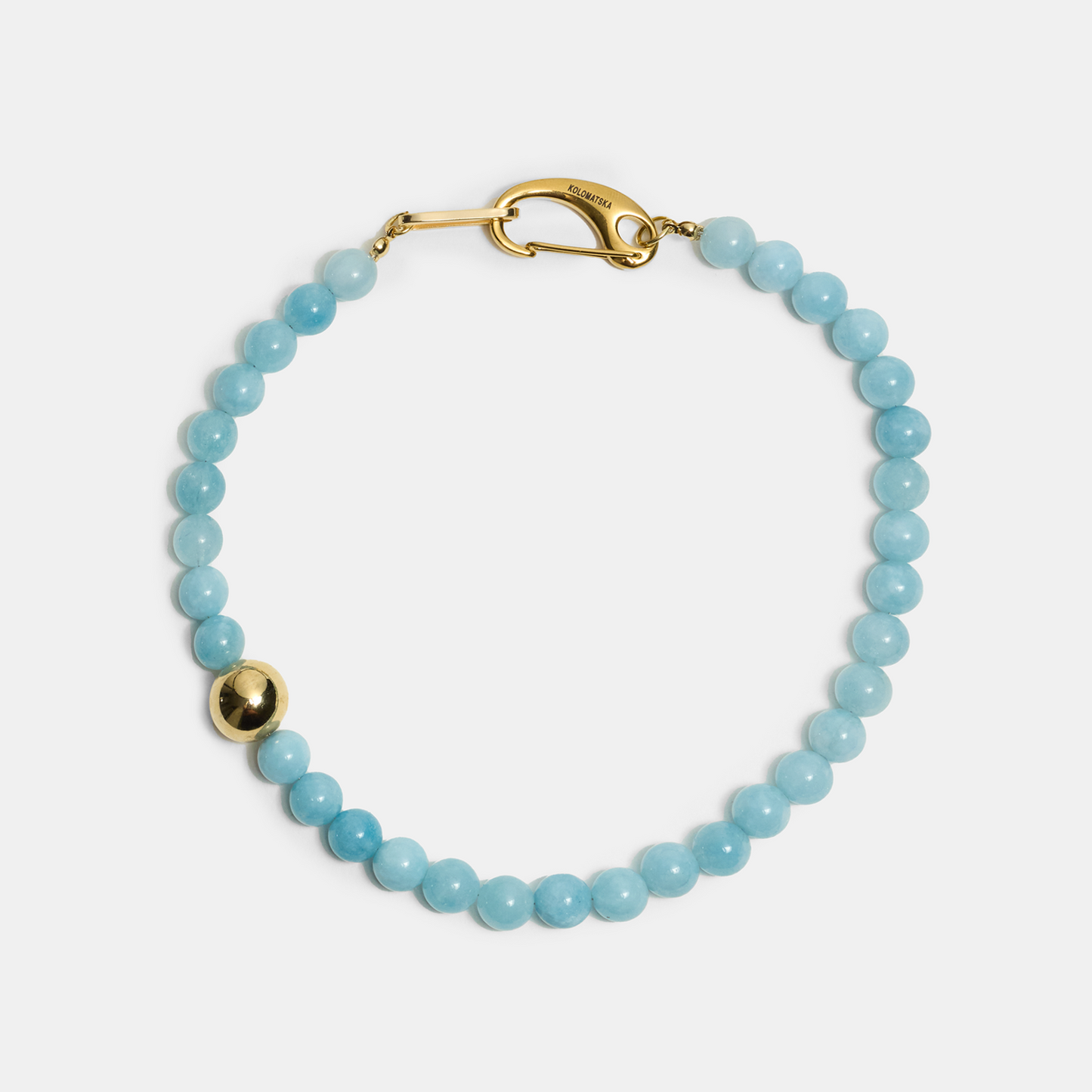 Choker ELEMENTS Aquamarine gold