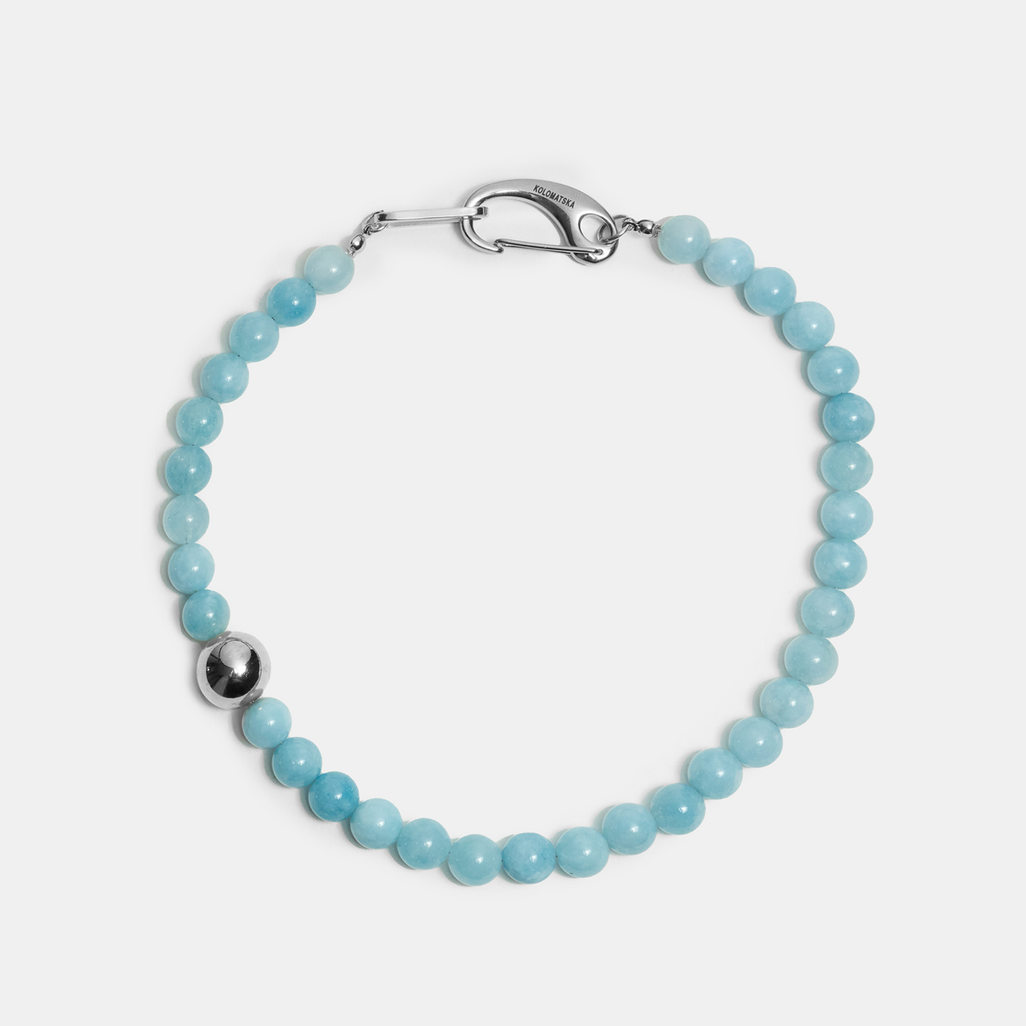 Choker ELEMENTS Aquamarine platinum