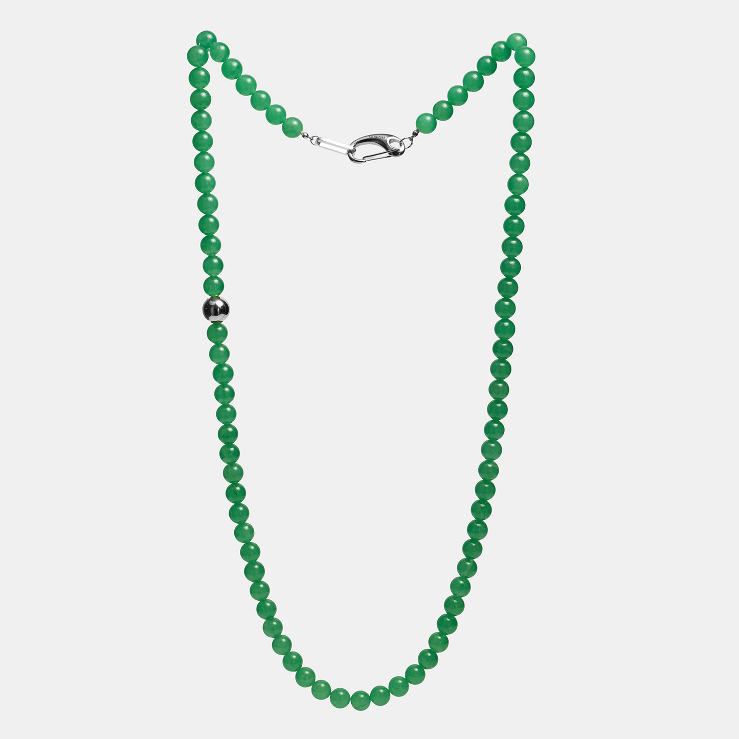 Necklaces ELEMENTS Aventurine platinum long