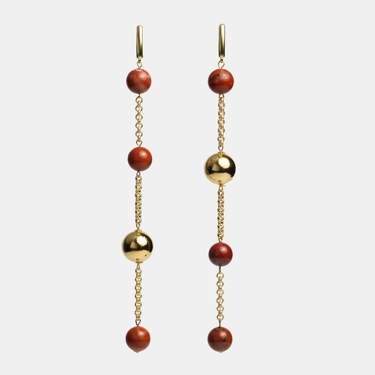 Earrings space ELEMENTS Jasper gold