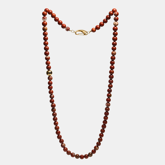 Necklaces ELEMENTS Jasper gold long
