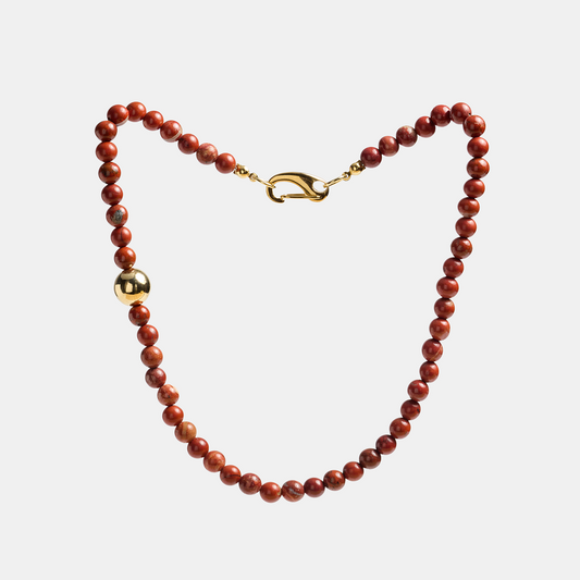 Necklaces ELEMENTS Jasper gold
