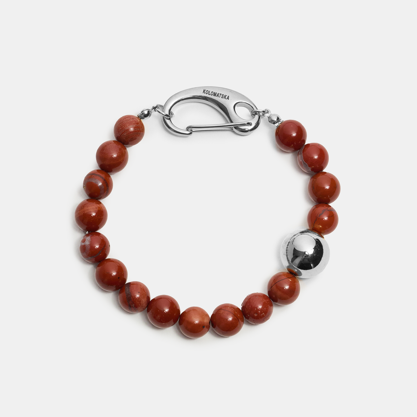 Bracelet man ELEMENTS Jasper platinum