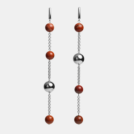 Earrings space ELEMENTS Jasper platinum