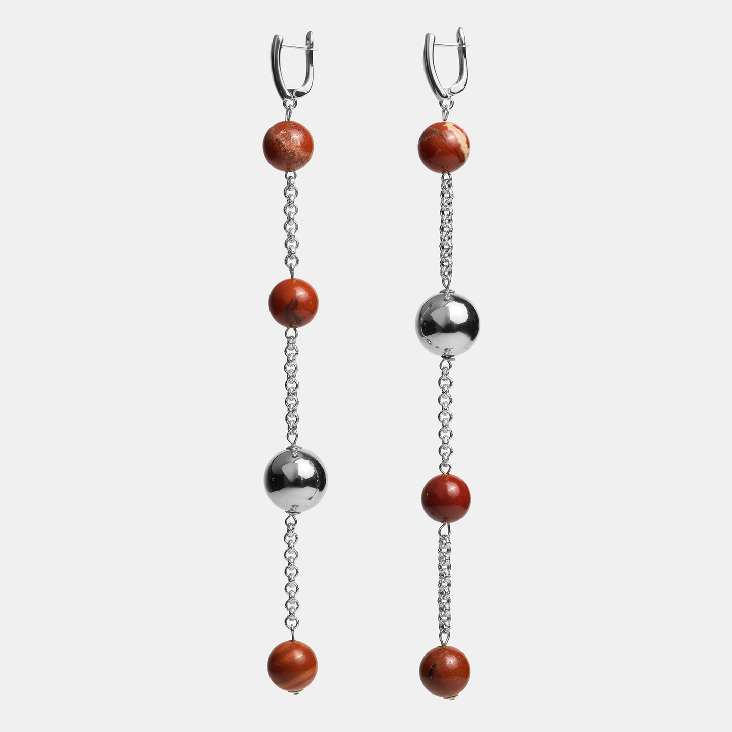 Earrings space ELEMENTS Jasper platinum