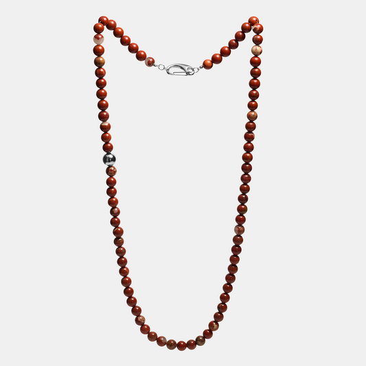 Necklaces ELEMENTS Jasper platinum long