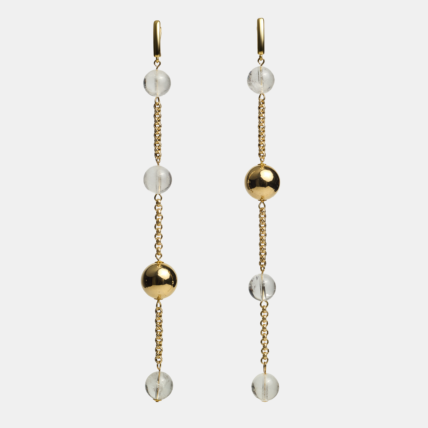 Earrings space ELEMENTS Rock Crystal gold
